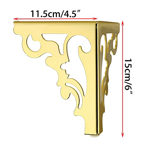OwnMy 4PCS Metal Furniture Legs Feet, Modern Sofa Cabinet Legs for Repairs - color: Gold