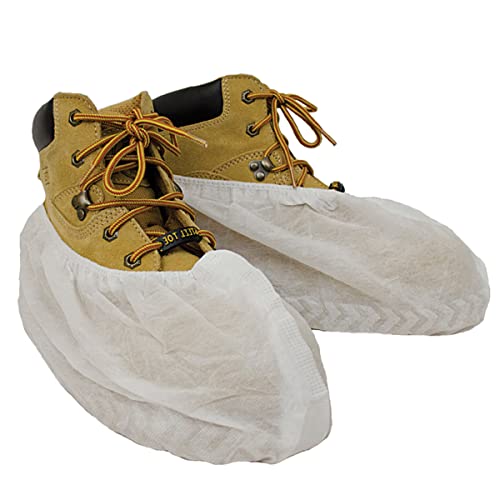 ShuBee Original Disposable, Extra-Large Boot and Shoe Covers, Thicker & Stronger, Durable Protection for Floors - 50 Pairs - color: White