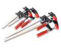 BESSEY GSCC4PK-C Clamp Set for Woodworking, F-style with Wood Handle, Replaceable Pads, 2 x 6 In and 2 x 12 In, 600 lb, Red/Black/Silver - size: 2 x 6 IN and 2 x 12 In., style: 600 lb (Set of 2)