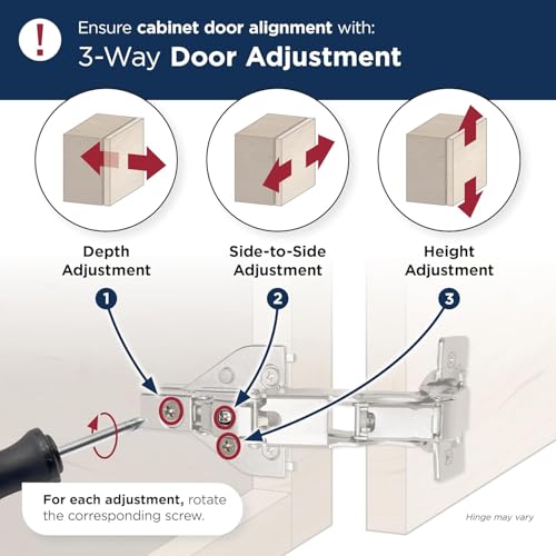 Amerock 1 Pair 165 Degree Full Overlay Lazy Susan Self-Close Cabinet Hinge - size: 165 Degree Face Frame, style: Self-Close