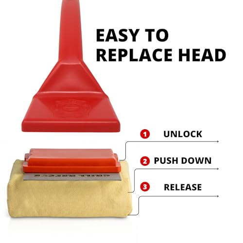 Grill Rescue BBQ Replaceable Scraper Cleaning Head, Bristle Free - Durable and Unique Scraper Tools for Cast Iron or Stainless-Steel Grates, Barbecue Cleaner (Scraper Head) - color: Scraper Head