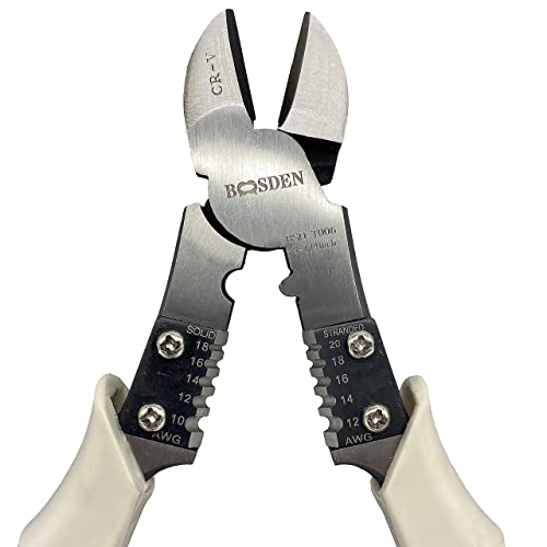 BOOSDEN Diagonal Cutter Pliers 8 inch Compound Side Cutting Plier - size: Multi-function Diagonal Cutting Pliers