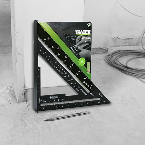 TRACER 12 in Aluminum Rafter Square - Carpenter Framing Triangle - size: 12 inch