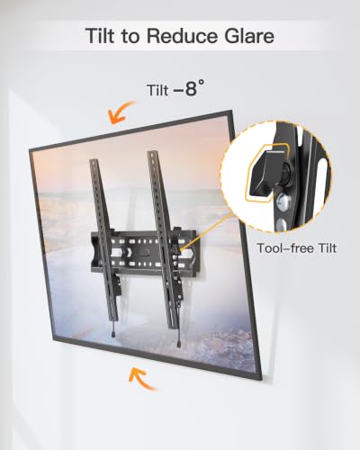 ELIVED Tilting TV Wall Mount for 26-60" TVs, Max VESA 400x400, 99 Lbs Load - size: Tilting