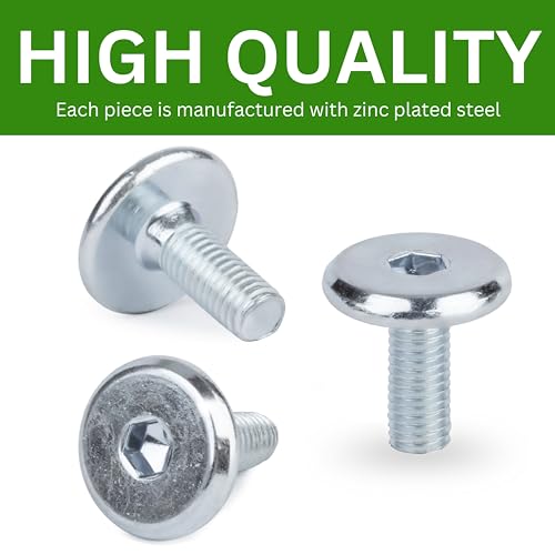 Spare Hardware Parts Replacement for IKEA Furniture Screw Metric Head Cap PF6S Screw - Part #119046 | Joint Connector Bolt M5.0-0.8×13 with 4mm Hex Recess| Pack of 8 - size: 119046