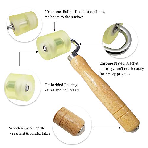 tiptopcarbon Wallpaper Tool Kit with Felt Squeegee Seam Roller for Wallpaper Contact Paper Adhesive Vinyl - color: 02 Updated Roller Kit