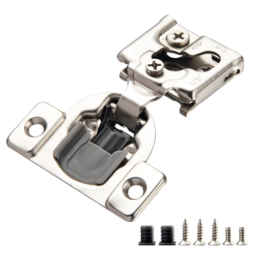 30 Pcs 1/2" Overlay Soft Close Cabinet Hinges 105° 3D Adjustable - size: 1/2”