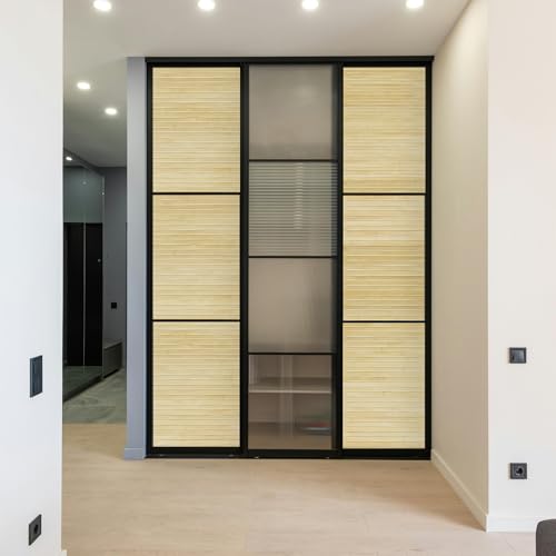 Art3d 48 x 96 in Pole Wrap Natural Bamboo Wall Panel, 2-Pack, Raw - color: Raw, size: 2-48 inches x 96 inches