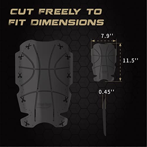 Knee Pad Insert for Work Pants/Bibs, Uniforms, and Tactical Pants, Breathable Knee Pad Inserts for Construction, Flooring, Gardening,and Garage, 11.5''×7.9''×0.45'', BLACK, 3 Pairs - size: 3 pairs 11.5''×7.9''×0.45''