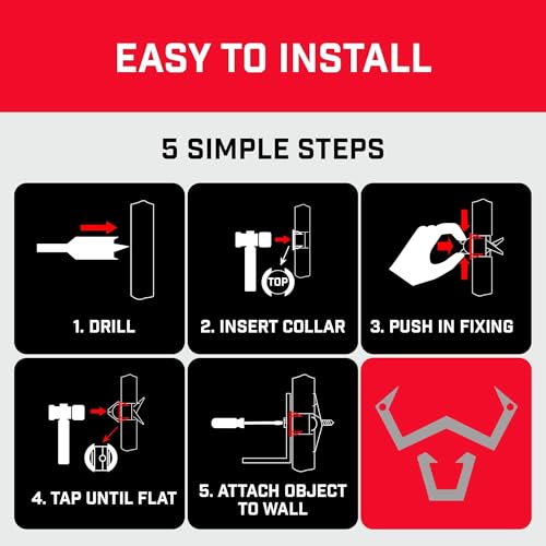 Bullfix Universal Plasterboard Fixings Heavy Duty - 12 Pack - size: 12 Pack