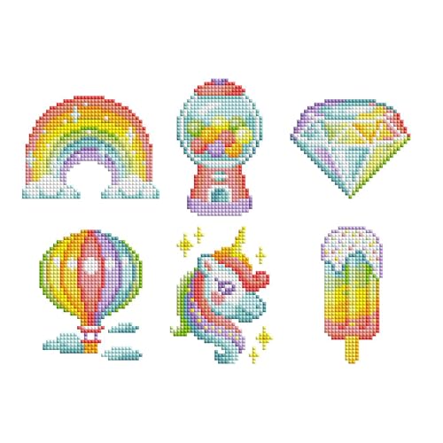 DIAMOND ART CLUB Mini Dazzles - Rainbow Diamond Art Kits for Adults - color: Rainbow