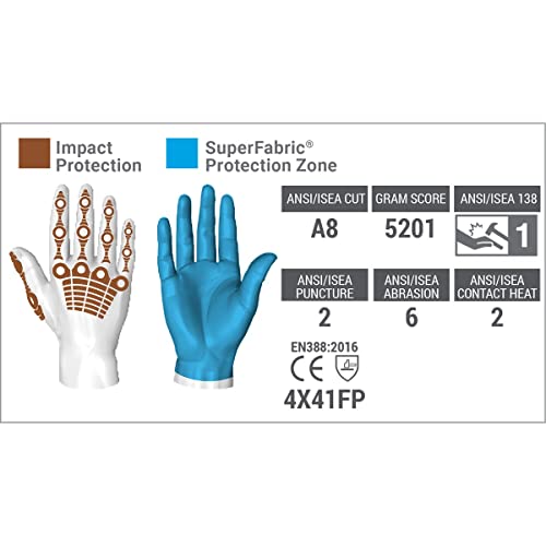 HexArmor | FireFighter Extrication-Rescue Impact Safety Gloves | EXT Rescue Series - color: 4013 | Cut Protection W/ Debris Guard, size: Medium (Pack of 1)
