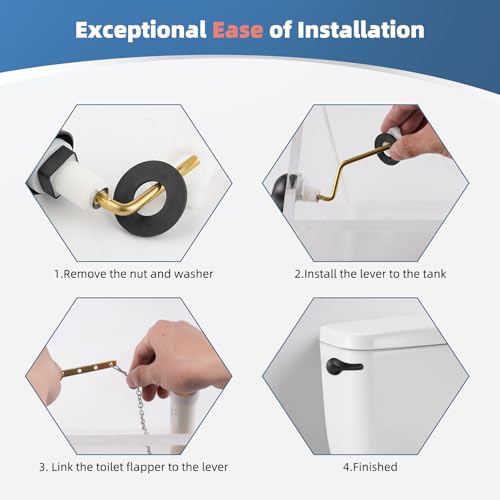 iFealClear Universal Metal Toilet Tank Flush Lever Replacement, Side Mount Toilet Handle Replacement Kit, Solid Brass Toilet Trip Lever Fits Most Toilets, Stainless Steel Chain, Oil Rubbed Bronze - color: Oil Rubbed Bronze, style: Side Mount Design
