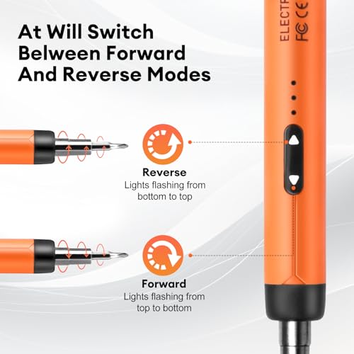 Mini Electric Screwdriver, 38 S2 Preicison Bits for PC Electronic | Small Cordless Electric Screwdriver, Precision Screwdriver Cordless Repair Tool