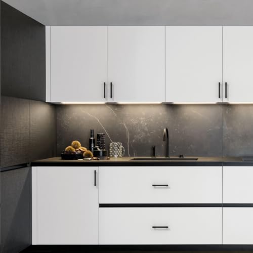 Matte Black Knurled Cabinet Handles Kitchen Pulls 3.75 Inch 10 Pack - color: Matte Black, size: 3.75" Hole Center