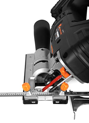 WEN Cordless Jigsaw, Brushless with Variable Speed, 20V Max 4.0 Ah Lithium Ion Battery and Charger (20667) - size: Handheld, style: Brushless Variable Speed