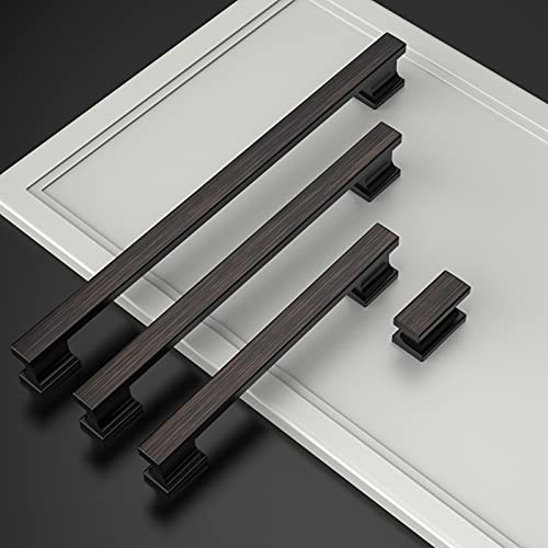 Asidrama 6 Pack 5 Inch(128mm) Oil Rubbed Bronze Kitchen Cabinet Handles, Cabinet Pulls Kitchen Cabinet Hardware for Cupboard Drawer Pulls - color: Oil Rubbed Bronze, size: 5" Hole Center, style: 6 Pack
