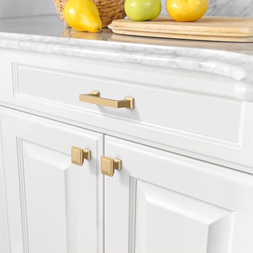 Amerdeco 10 Pack Champagne Bronze Cabinet Pulls 3 Inch(76MM) Hole Centers Kitchen Cabinet Handles Cabinet Hardware Kitchen Handles for Cabinets Cupboard Handles Drawer Pulls ZH0019 - color: Champagne Bronze, size: 3" Hole Center