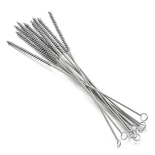 Utoolmart Steel Wire Tube Brush 12" x 1/4" Spiral Long Handle 10pcs - color: 10pcs, size: 0.6cm