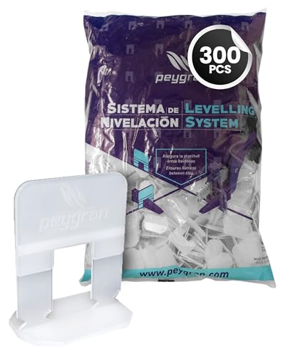 Peygran Tile Leveling System 1/32" (1MM): 300 Tile Leveling Clips for Lippage Free Tile and Stone Installation for PRO and DIY. The Most Precise and Reliable Product on The Market.