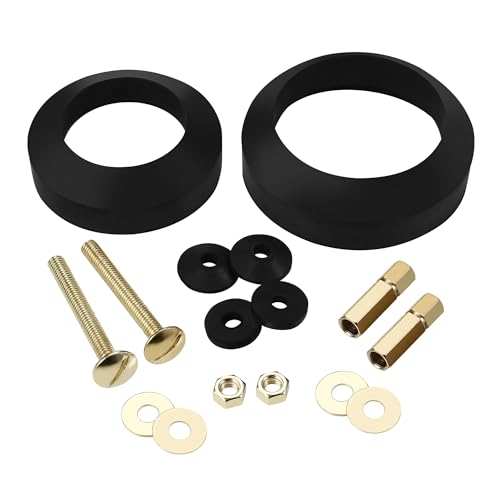 Toilet Tank Seal Kit for 2-Piece Toilets with 2 Gasket Sizes