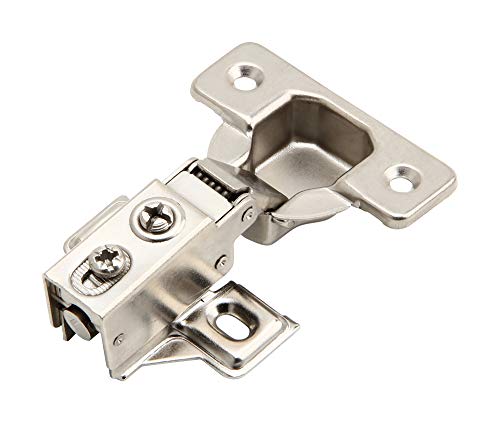 6 Pack - Silverline Hardware Face Frame Quiet Soft Close Cabinet Door Hinges, 1/2 Inch Overlay, with Built-in Metal Dampers, Strong Heavy Duty Steel for Kitchen Bathroom