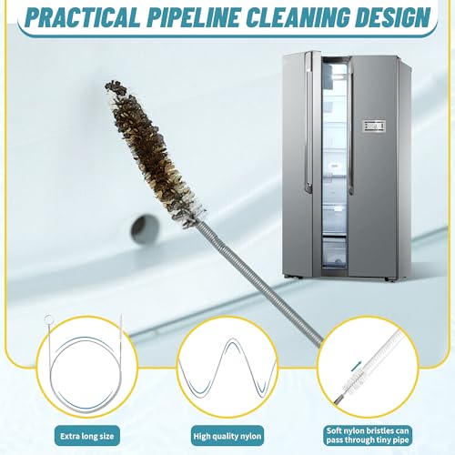 35.5 Drain Clog Remover Tool (1pc), 30 Inch Sink Snake Drain Tool (5 pcs) & 59 Inch Tube Drain Brush (3 pcs), Effective Hair Drain Clog Remover for Toilet, Kitchen Sink, Bathroom, Shower, Sewer