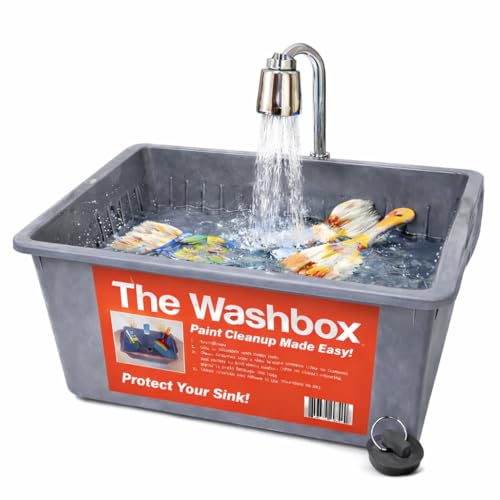 Paint Tray for Brush Clean Up Large Insert for Sinks to Make Paint Cleanup Easy - color: Gray