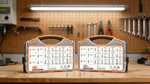 612pcs Heavy Duty SAE Grade 8 Bolts and Nuts Kit, 1/4-20,5/16-18,3/8-16,1/2-13 Bolt Assortment Kit Including Nuts Washers, Yellow Zinc Plated - size: 612 PCS 1/4-20, 5/16-18, 3/8-16, 1/2-13