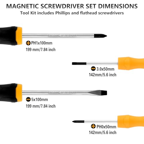 5-Piece CR-V Tool Set, Needle Nose Pliers & Magnetic Screwdrivers
