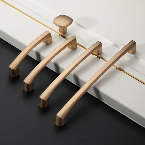 Amerdeco 10 Pack Champagne Bronze Cabinet Pulls 3 Inch(76MM) Hole Centers Kitchen Cabinet Handles Hardware Kitchen Handles for Cabinets Cupboard Handles Drawer Pulls ZH0032… - color: Champagne Bronze, size: 3"/76MM Hole Center