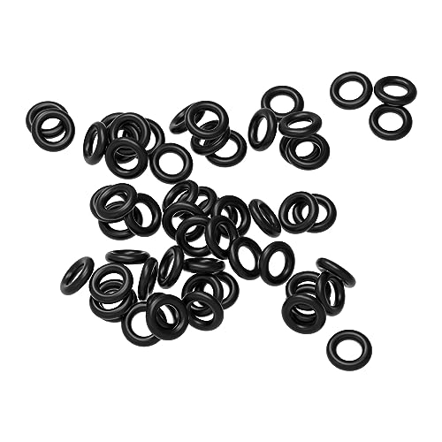 50 PCS Nitrile Rubber O Ring 5mm OD 2mm ID 1.5mm Width, Metric Buna-N NBR Sealing Gasket Plumbing, Gas, Automotive and Faucet Repair, Resist Oil and Heat O-Rings, Black - size: 5x2x1.5mm