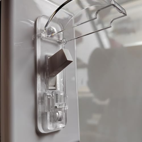 4 Pack Toggle Light Switch Cover Guard, Baby Proof, Clear - size: 4 pack / clear