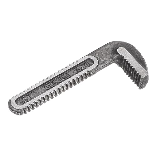 HARFINGTON Pipe Wrench Hook Jaw 10" Plumbing Wrench Replacement Jaws Carbon Steel for 10" Adjustable Wrench - size: 10"
