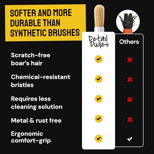 Car Detailing Brush Set 3-pc, Car Detailing Kit Interior by Detail Dudes - size: 3 Pack(Starter)