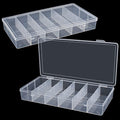 clear visible plastic storage box cosmetic tools storage box makeup tools fishing tackle accessory box organizer jewelry screws hardware accessories organizer box (2Pack) - size: 2Pack