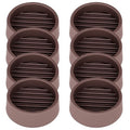 1.5X1.5 Round Rubber Caster Cups, Non Slip Furniture Pads - 8 Pack - color: Brown, size: 1.5” 8pcs