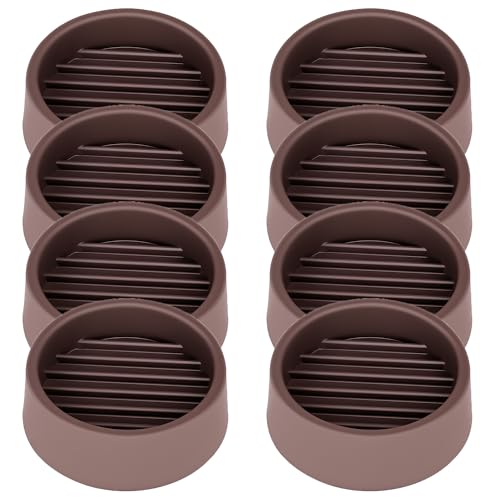 1.5X1.5 Round Rubber Caster Cups, Non Slip Furniture Pads - 8 Pack - color: Brown, size: 1.5” 8pcs