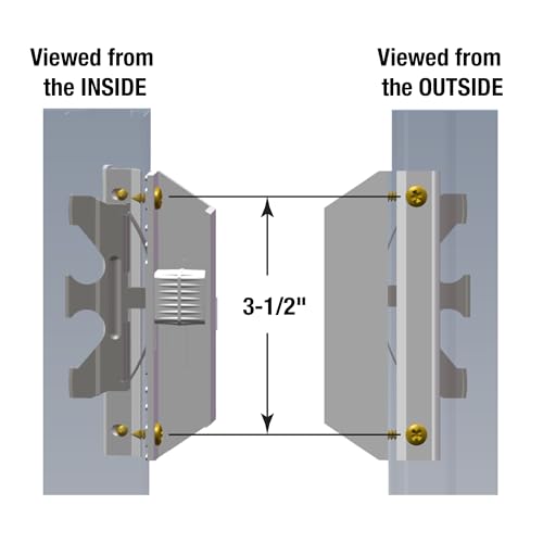 Prime-Line A 220 Black, Screen Door Latch and Pull, fits Bay Mills (Single Pack), Plastic/Steel/Zinc