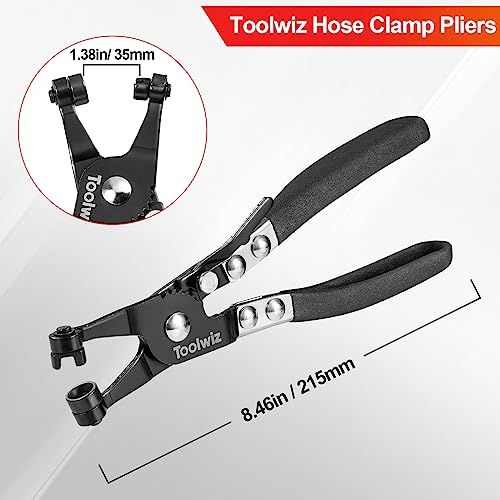 Toolwiz Hose Clamp Plier, Heavy Duty Hose Clamp Tool with Locking Device - size: 1 pcs Flat Band Plier
