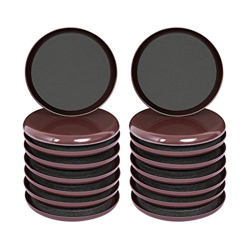 Ezprotekt Furniture Sliders for Carpet Moving Sofa Bed Couch Fridge 3.5" - color: Brown, size: 3.5"