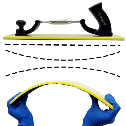 VOLSIVE Adjustable Sander Longboard Flexible Hand Sanding Blocks with Hook & Loop Backing Handle Sander, 7x42cm - color: Sanding Block, size: Adjustable 70*420mm