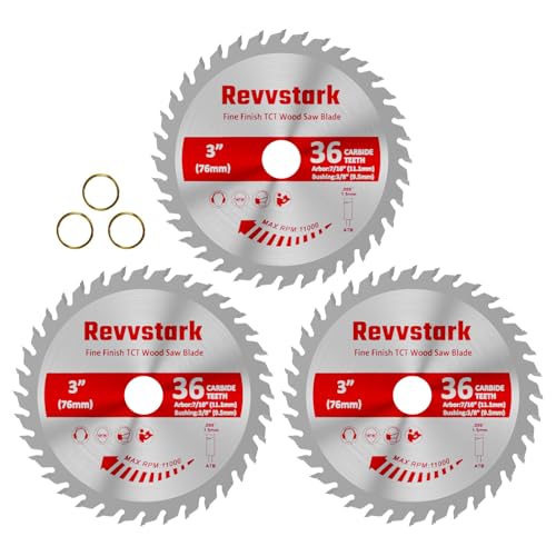 3 Pcs 3 in 36T Circular Saw Blade for Wood, Plastic, PCV, Acrylic - size: 3 In 36T(3PCS)