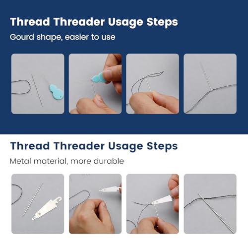 TLKKUE 40 Pcs Sewing Kit, Steel Needles for Hand Sewing with Threads - color: 3 Colors Thread