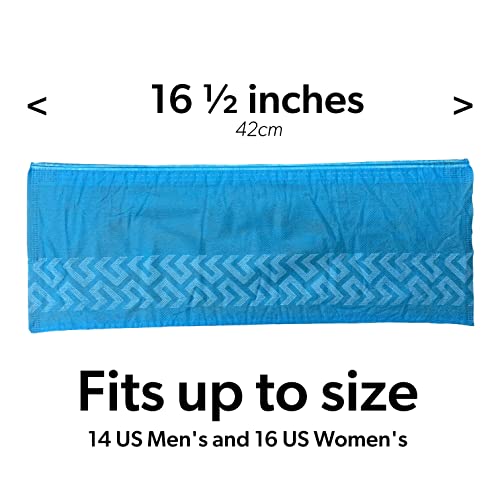 100 Pack XL Blue Shoe Covers Disposable, Non Slip Shoe Booties