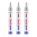 Silver Paint Markers, 3 Pack Oil-Based Waterproof Quick Dry Permanent Paint Pen Set for Rocks Painting, Wood, Fabric, Plastic, Canvas, Glass, Mugs, Metal, Tire, Stone, DIY Craft - color: Silver
