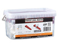 1/16" T-Lock ™ Complete KIT Anti lippage Tile leveling system by PERFECT LEVEL MASTER ™ 300 spacers & 100 wedges in handy bucket ! Tlock