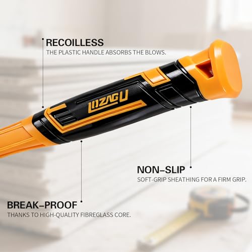 Rubber Mallet Set - 3 Sizes 12oz 24oz and 32oz, Fiberglass Handle, Rubber Mallet for Flooring, Tent Stakes, Woodworking, Camping, Soft Blow Tasks without Damage - style: Rubber Mallet Set