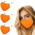 Arcarius Breathable Sports Face Mask – Moisture Wicking Gym & Travel Fit (3-Pack) - color: Orange