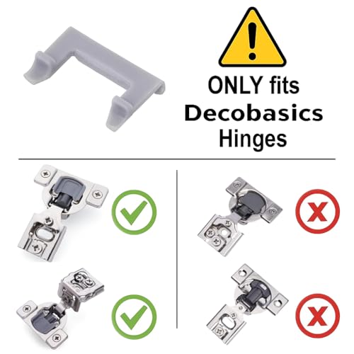 (Decobasics ONLY) Cabinet Restrictor Clips (50 Pack)- 86° Degree Angle Cabinet Door Hinge Restrictor Clip for Soft Close Hinge-90° Opening Kitchen Soft Close Cabinet Hinges Restraints Restriction Clip - size: 86° Degree